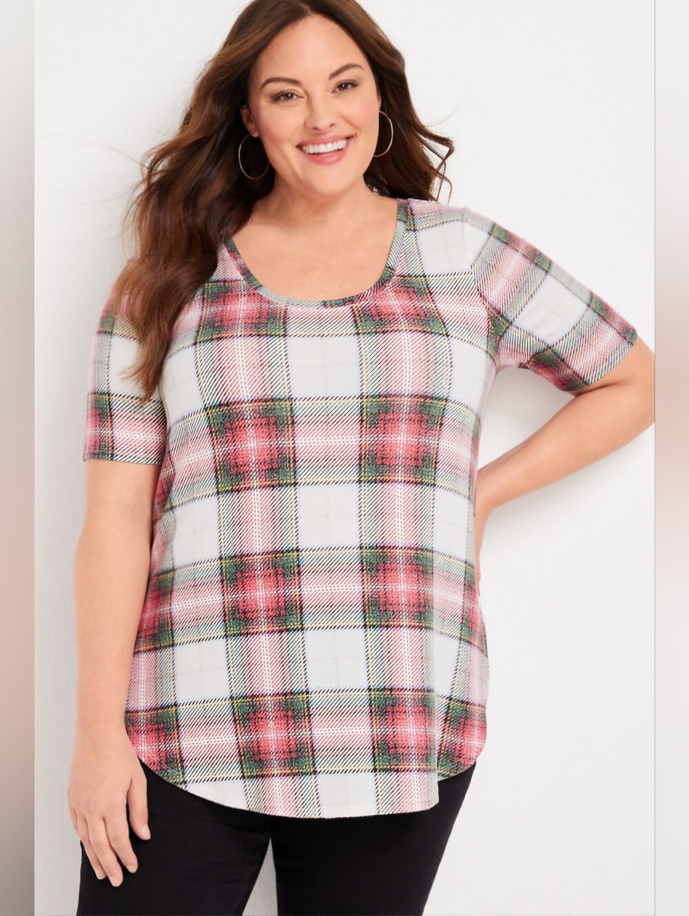 24/7 Flawless Cozy Plaid Tunic